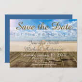 Volledig Basis Rustic Dock Opslaan Datum Save The Date (Voorkant / Achterkant)