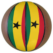 Volledig basketbal met de vlag van Ghana (Verticaal)