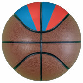 Volledig basketbal met de vlag van Kansas City (Rechts)