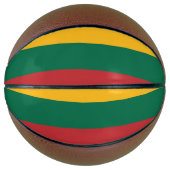 Volledig basketbal met de vlag van Litouwen (Voorkant)