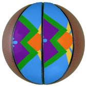 Volledig basketbal met de vlag van Manitou Springs (Verticaal)