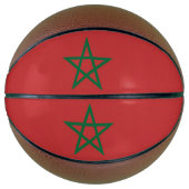 Volledig basketbal met de vlag van Marokko (Voorkant)