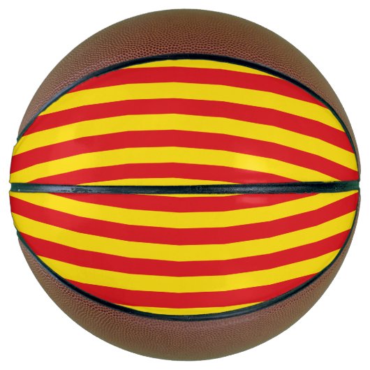 Volledig basketbal met vlag van Catalonië (Voorkant)