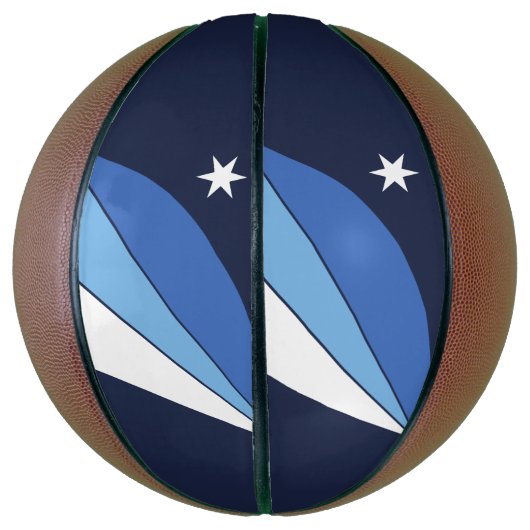 Volledig basketbal met vlag van Colombia (Verticaal)