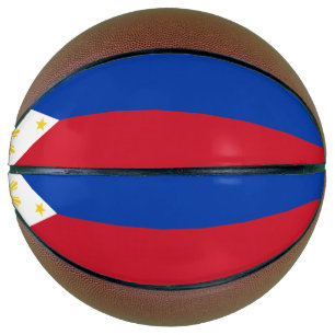Volledig basketbal met vlag van de Filipijnen