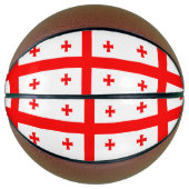 Volledig basketbal met vlag van Georgië (Voorkant)