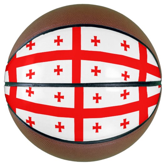 Volledig basketbal met vlag van Georgië (Voorkant)