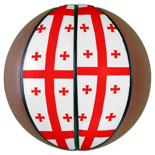 Volledig basketbal met vlag van Georgië (Verticaal)