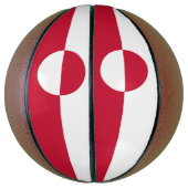 Volledig basketbal met vlag van Groenland (Verticaal)