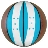 Volledig basketbal met vlag van Honduras (Verticaal)