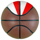 Volledig basketbal met vlag van Indonesië (Rechts)
