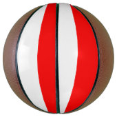 Volledig basketbal met vlag van Indonesië (Verticaal)