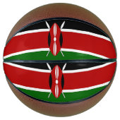 Volledig basketbal met vlag van Kenia (Voorkant)