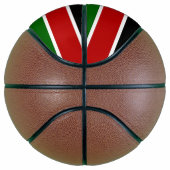 Volledig basketbal met vlag van Kenia (Rechts)