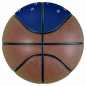 Volledig basketbal met vlag van Nieuw-Zeeland (Rechts)