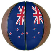 Volledig basketbal met vlag van Nieuw-Zeeland (Verticaal)