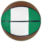 Volledig basketbal met vlag van Nigeria (Voorkant)