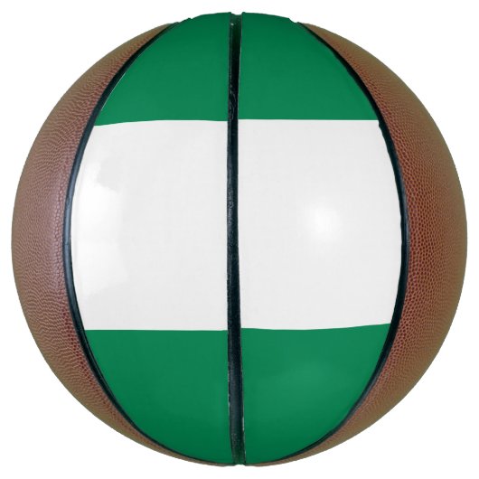 Volledig basketbal met vlag van Nigeria (Verticaal)