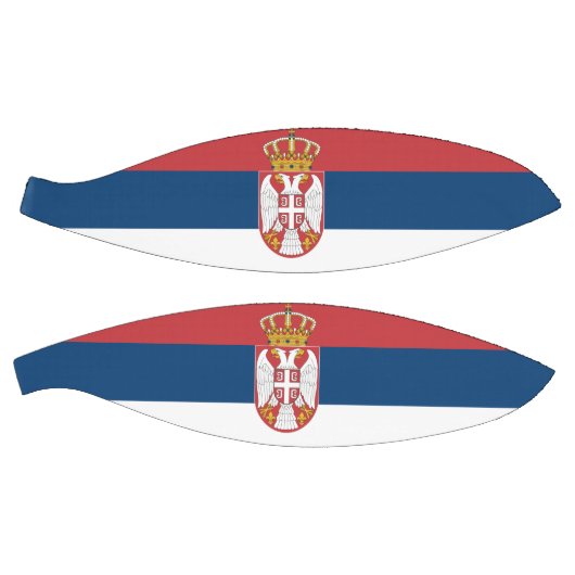 Volledig basketbal met vlag van Servië (Panelen)