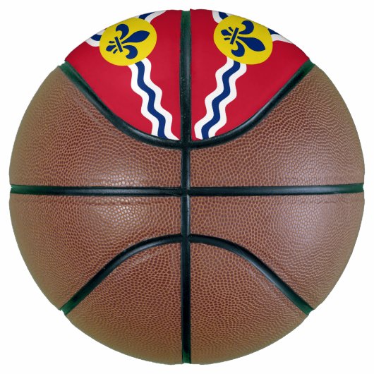 Volledig basketbal met vlag van St. Louis (Rechts)