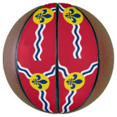 Volledig basketbal met vlag van St. Louis (Verticaal)