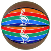 Volledig basketbal met vlag van St. Petersburg (Voorkant)