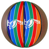 Volledig basketbal met vlag van St. Petersburg (Verticaal)