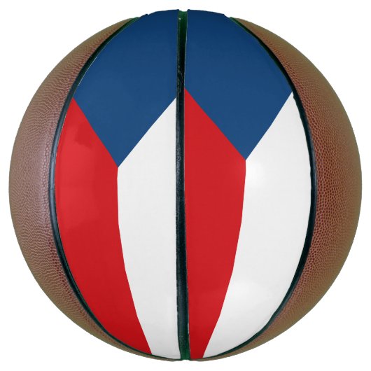 Volledig basketbal met vlag van Tsjechië (Verticaal)