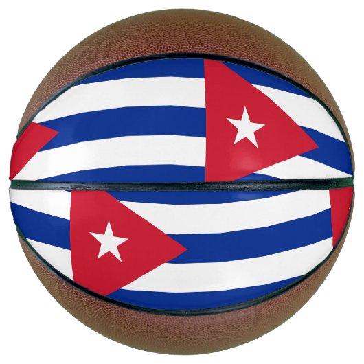 Volledig Basketball met vlag Cuba Basketbal (Voorkant)