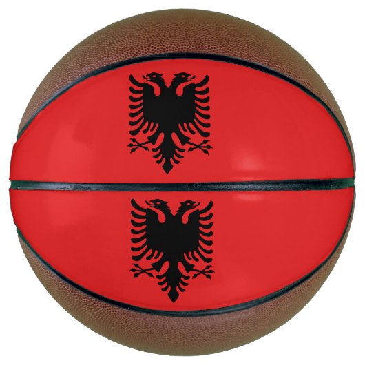 Volledig Basketball met vlag van Albanië Basketbal (Voorkant)
