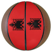 Volledig Basketball met vlag van Albanië Basketbal (Verticaal)