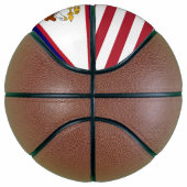 Volledig Basketball met vlag van Amerikaans Samoa Basketbal (Rechts)
