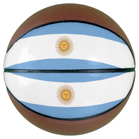 Volledig Basketball met vlag van Argentinië Mini Basketbal (Voorkant)