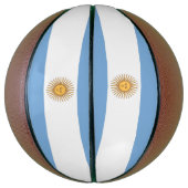 Volledig Basketball met vlag van Argentinië Mini Basketbal (Verticaal)