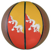Volledig Basketball met vlag van Bhutan Mini Basketbal (Verticaal)