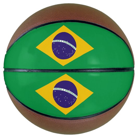 Volledig Basketball met vlag van Brazilië Mini Basketbal (Voorkant)