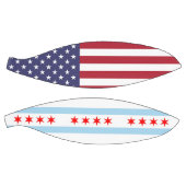 Volledig Basketball met vlag van Chicago, VS Basketbal (Panelen)