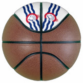 Volledig Basketball met vlag van Cincinnati, VS Basketbal (Rechts)
