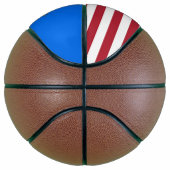 Volledig Basketball met vlag van Connecticut, VS Mini Basketbal (Rechts)