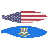Volledig Basketball met vlag van Connecticut, VS Mini Basketbal (Panelen)