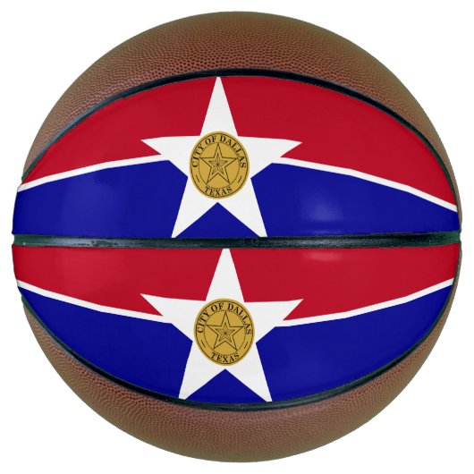 Volledig Basketball met vlag van Dallas Basketbal (Voorkant)