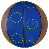 Volledig Basketball met vlag van de Europese Unie Basketbal (Verticaal)