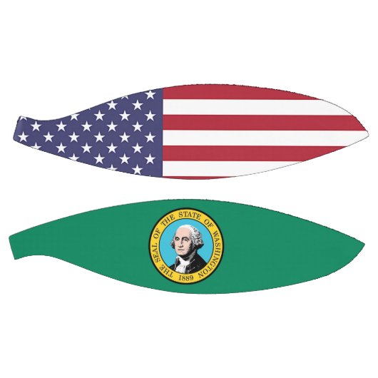 Volledig Basketball met vlag van de staat Washingt Mini Basketbal (Panelen)