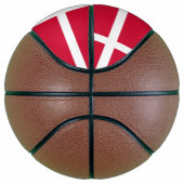 Volledig Basketball met vlag van Denemarken Basketbal (Rechts)