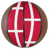 Volledig Basketball met vlag van Denemarken Basketbal (Verticaal)