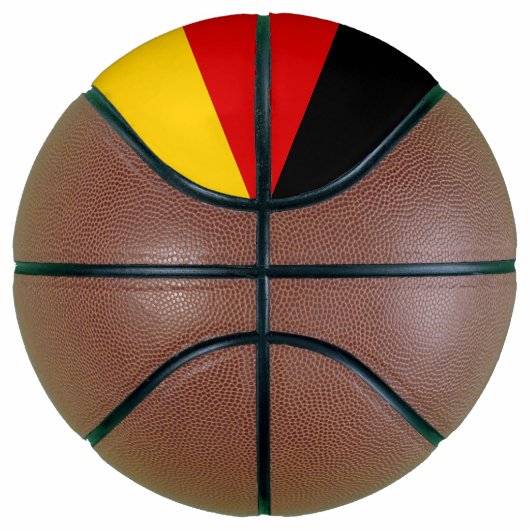 Volledig Basketball met vlag van Duitsland Basketbal (Rechts)