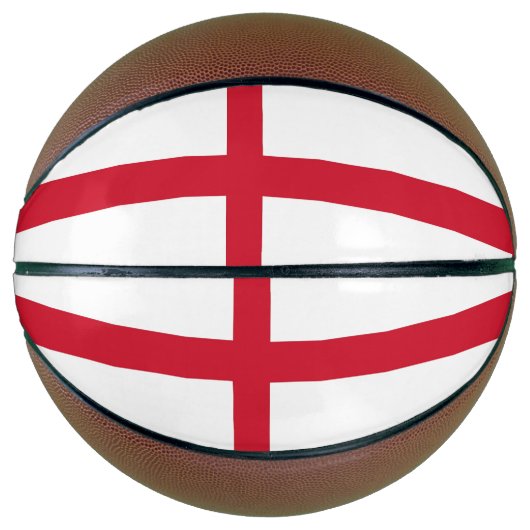 Volledig Basketball met vlag van Engeland, VK Mini Basketbal (Voorkant)