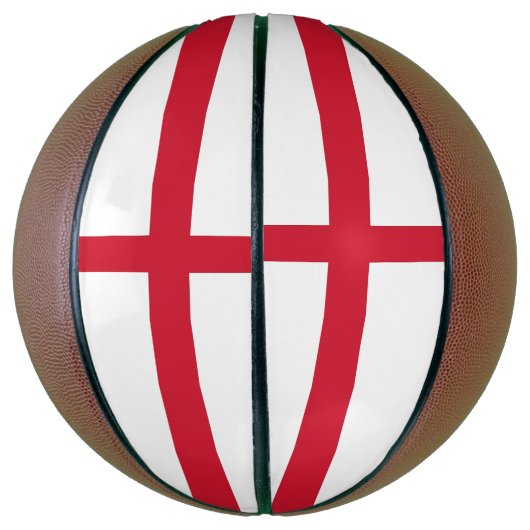 Volledig Basketball met vlag van Engeland, VK Mini Basketbal (Verticaal)