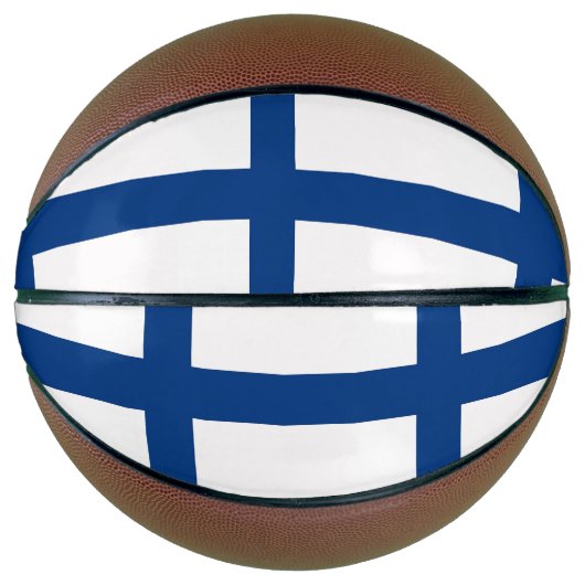Volledig Basketball met vlag van Finland Mini Basketbal (Voorkant)