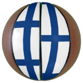 Volledig Basketball met vlag van Finland Mini Basketbal (Verticaal)